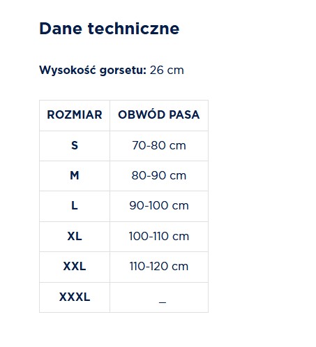 Gorset stabilizująco-unieruchamiający L - model TGO-R SLK 701